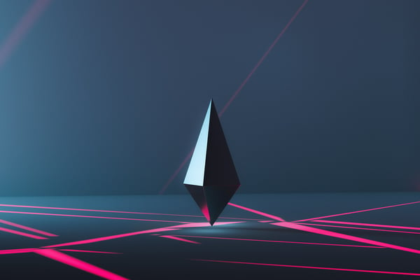 3D rendered diamond prism