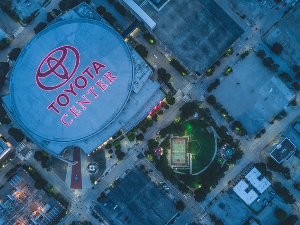 Aerial photo of toyota building