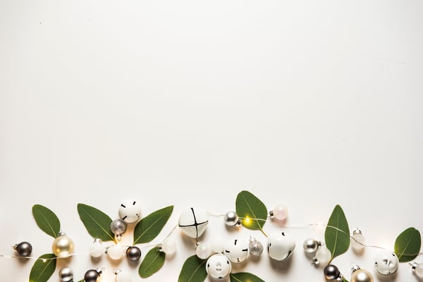 Christmas decoration on white background