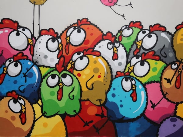 Colored angry birds