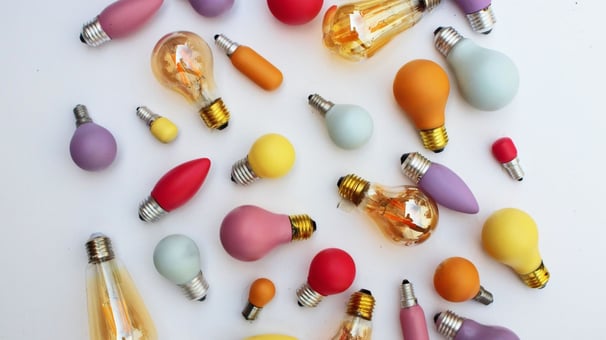 Colored light bulbs