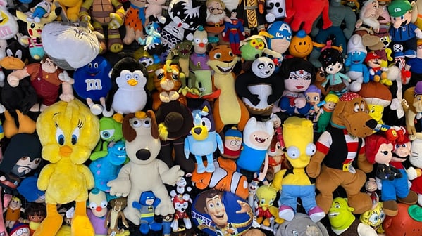 Different plush toys