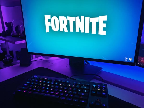 Fortnite on computer screen