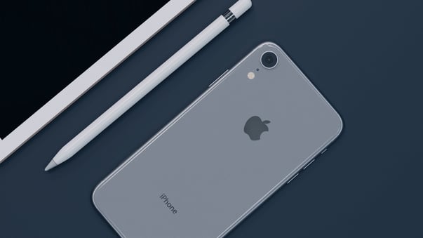 Gray apple phone