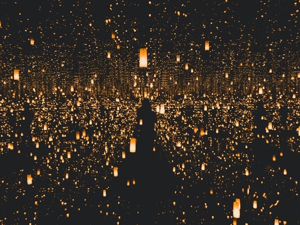 Lake full of lights