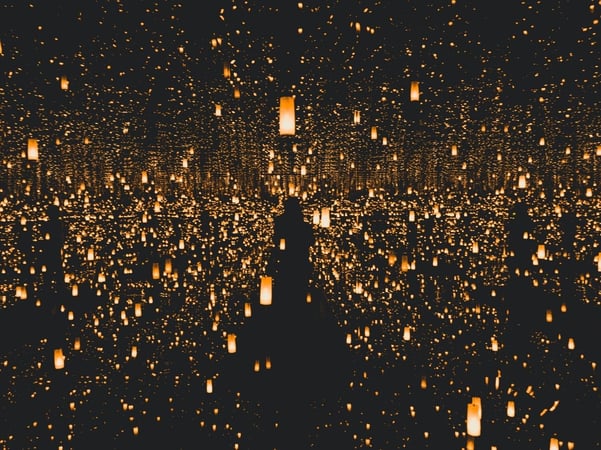Lake full of lights