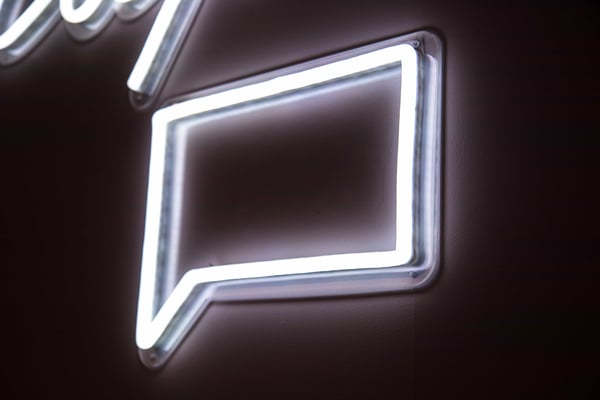 Neon message sign