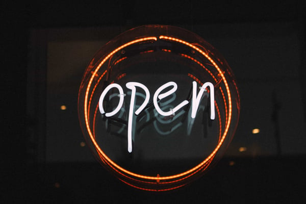 Neon open sign