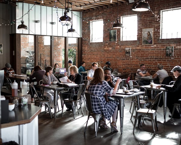 People sitting at restaurant