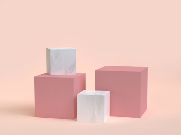 Pink and white squares