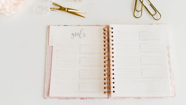 Pink notebook goals