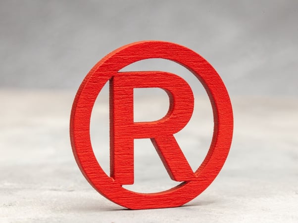 Red R letter