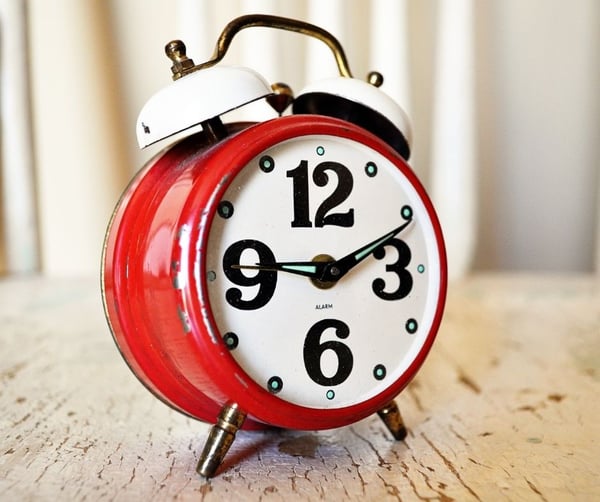 Red alarm clock