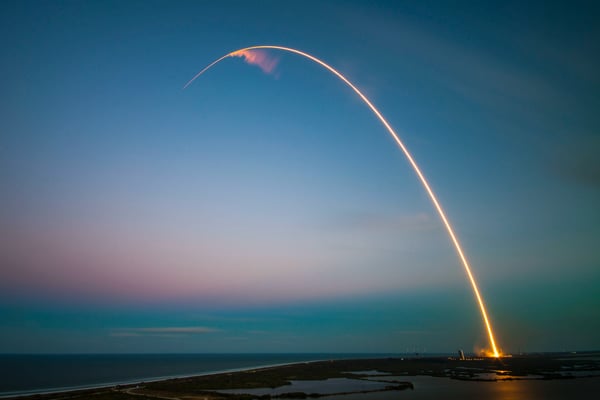 Rocket launching into space