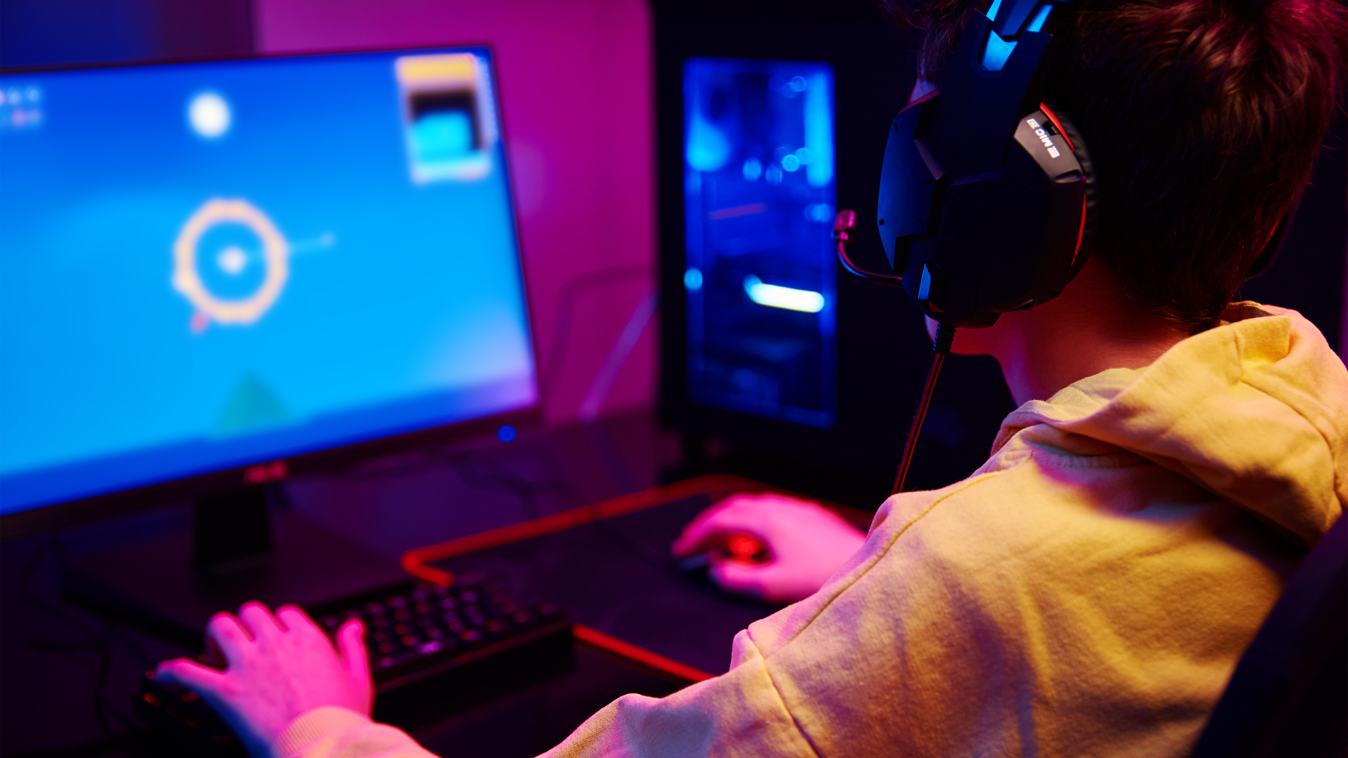 Boy on a computer