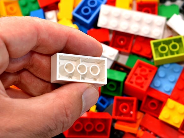 White lego piece