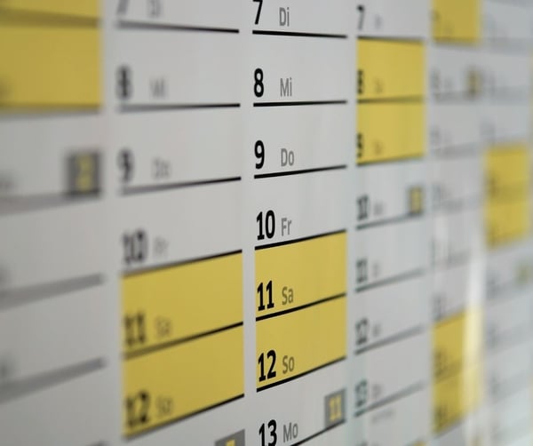 Yellow days calendar