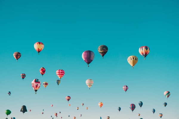 Balloons in sky