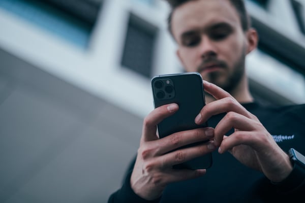 Man looking at phone