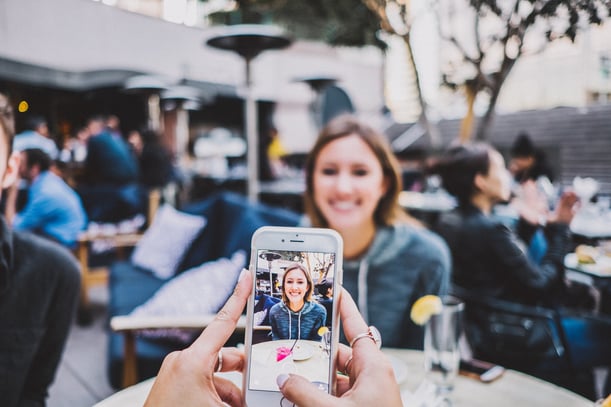 person taking a photo