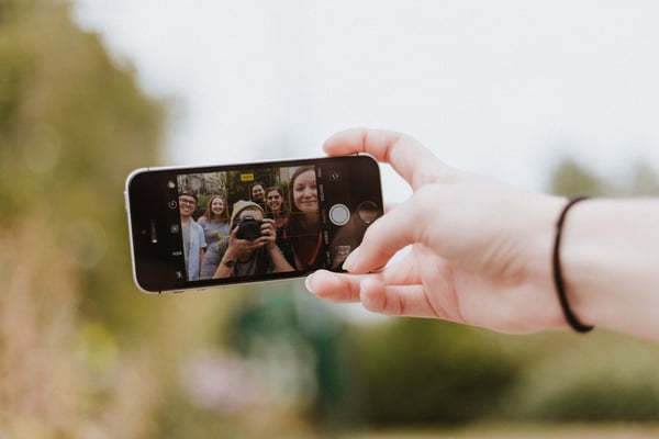 People taking a selfie